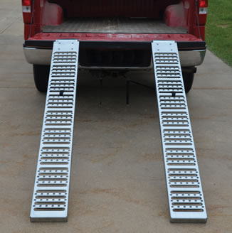 Steel Pick-Up and Van Ramps are economical serrated ramps that provide minimum slippage.