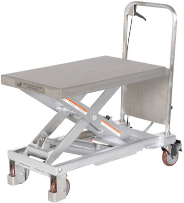 Stainless Steel Hydraulic Elevating Cart Model No. CART-750-PSS